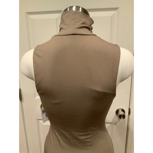 Good American Light Brown High Neck Sleeveless Maxi Dress, Size Small (1) - Picture 6 of 7